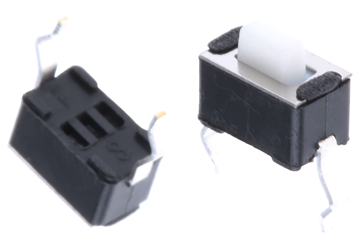 TE Connectivity Button Tactile Switch, SPST 50 mA @ 24 V dc 1.5mm
