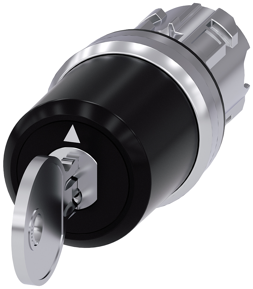 Siemens SIRIUS ACT 3SU10 3-position Key Switch Head, Momentary, 22mm Cutout
