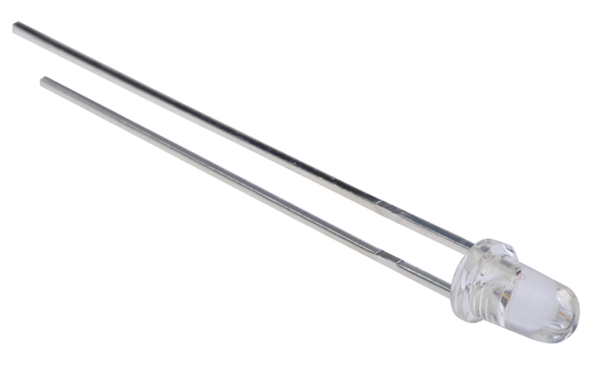 UV3TZ-405-15 Bivar, UV LED, 405nm 20mW 15 °, 2-Pin Through Hole package