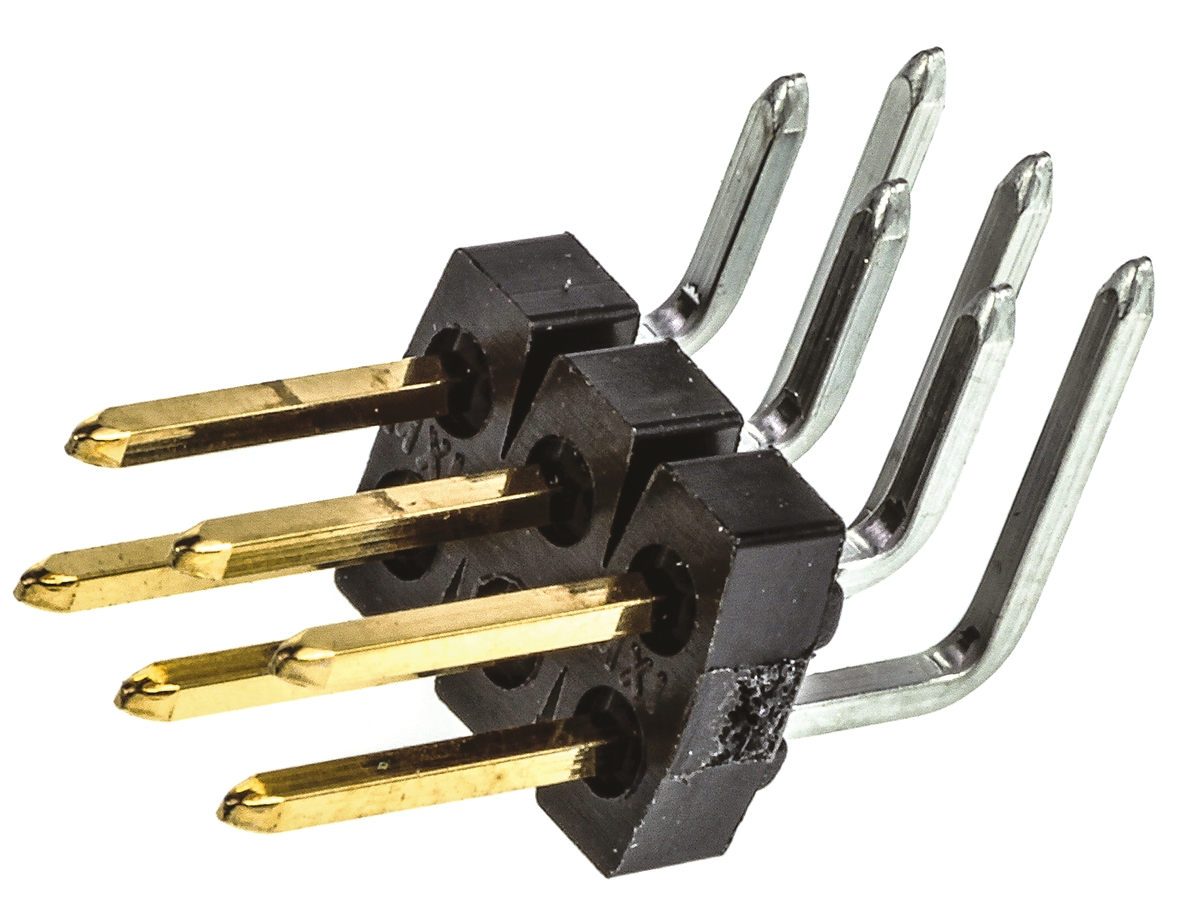 Molex C-Grid III Series Right Angle Through Hole Pin Header, 6 Contact(s), 2.54 mm Pitch, 2 Row, Unshrouded