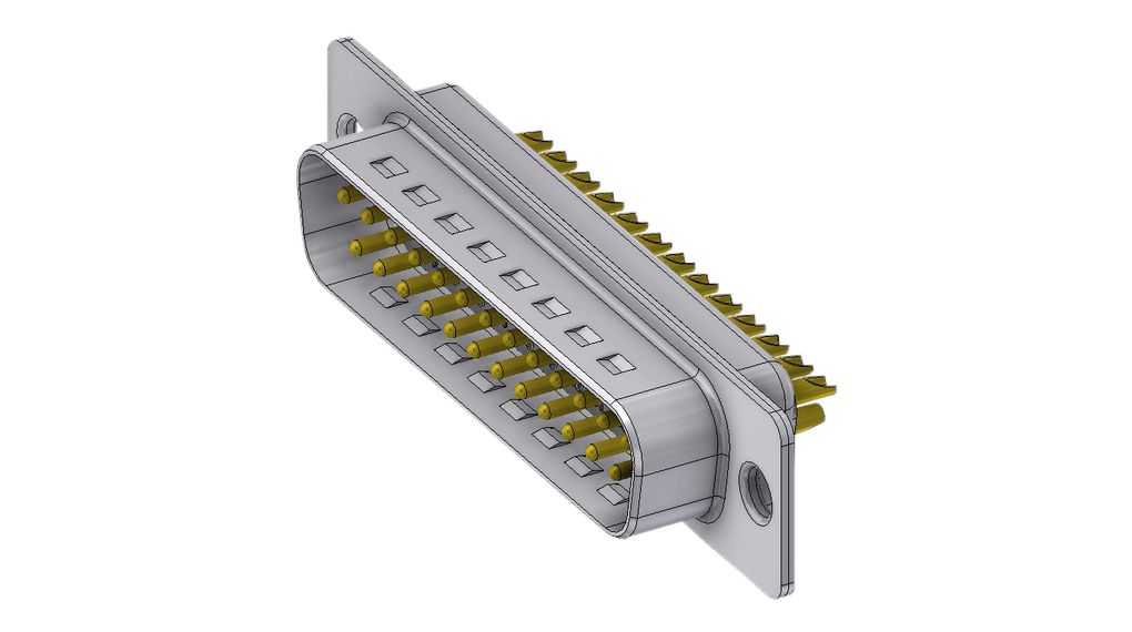 Deltron Connectors DTZ 25 Way Horizontal D-sub Connector Plug