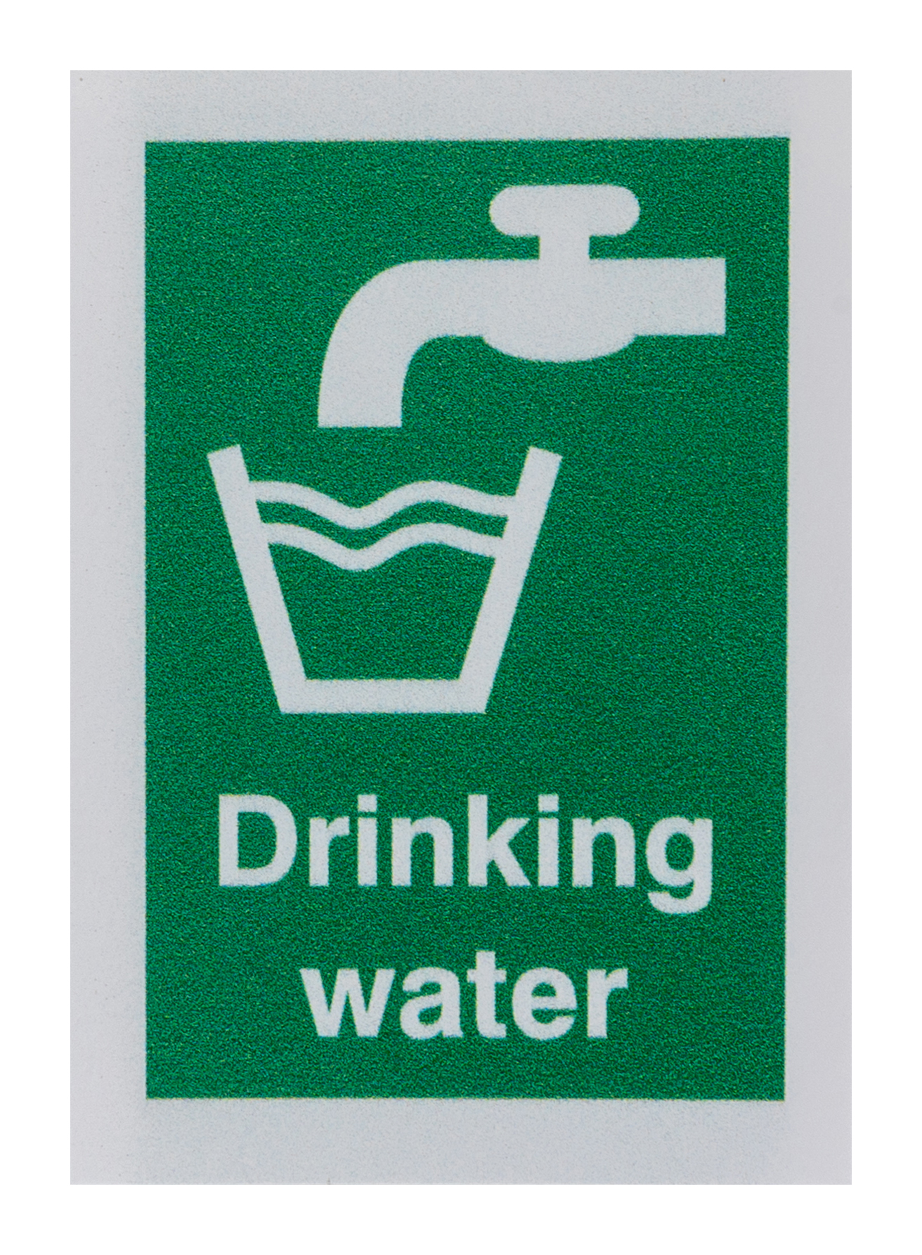 RS PRO Vinyl Polyester Sign Drinking Water Sign With English Text