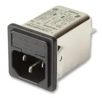 Schaffner 4A, 250 V ac Male Snap-In IEC Filter FN9260S-4-06-10, Faston 1 Fuse