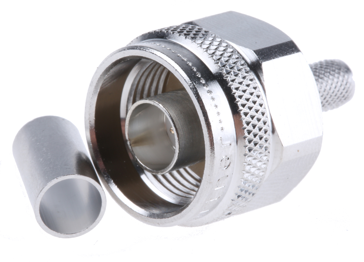 Telegartner, Plug Cable Mount N Connector, 50Ω, Crimp Termination, Straight Body