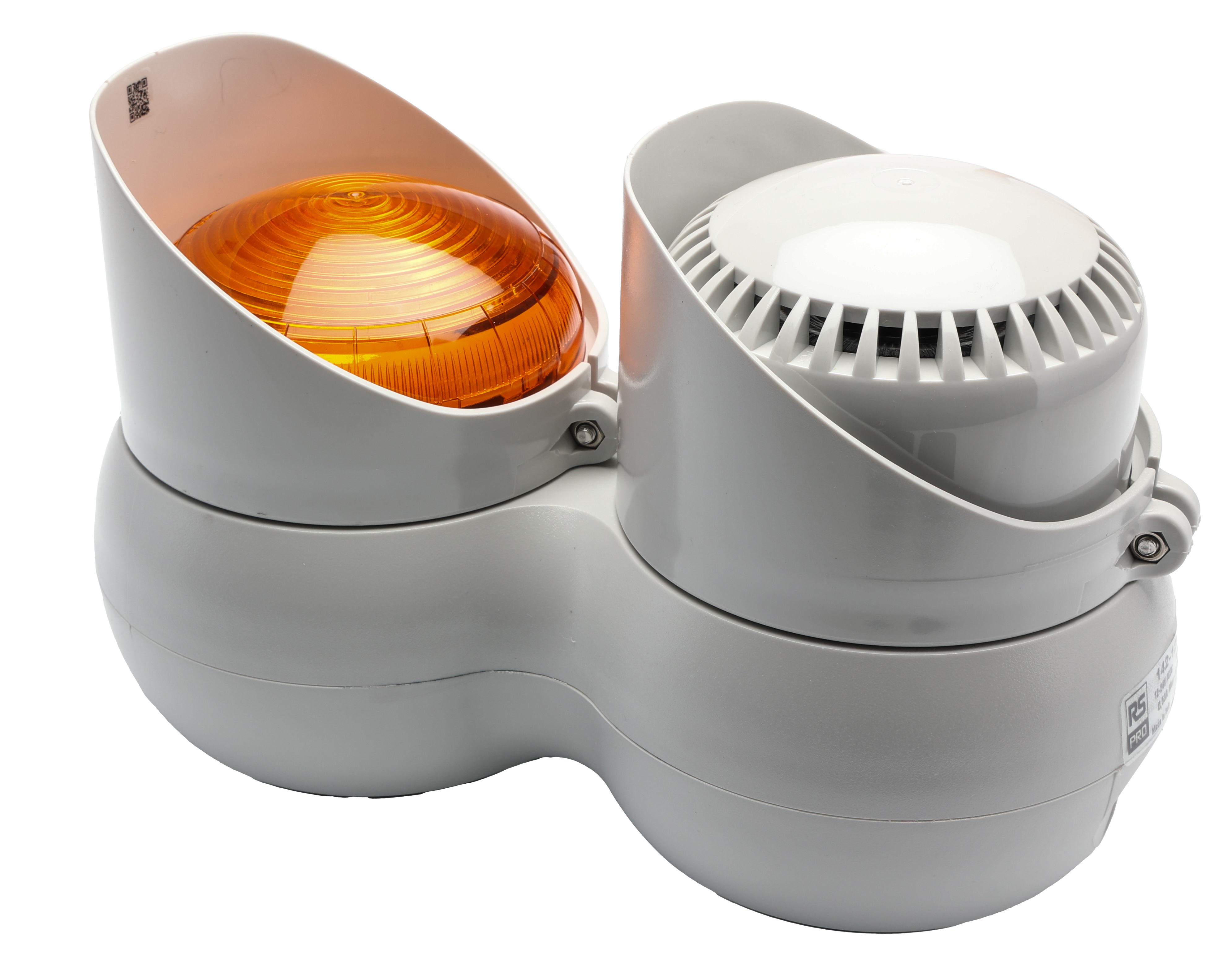 RS PRO Amber Sounder Beacon, 120 → 240 V ac, IP66, Screw/Bracket Mount, 105dB at 1 Metre