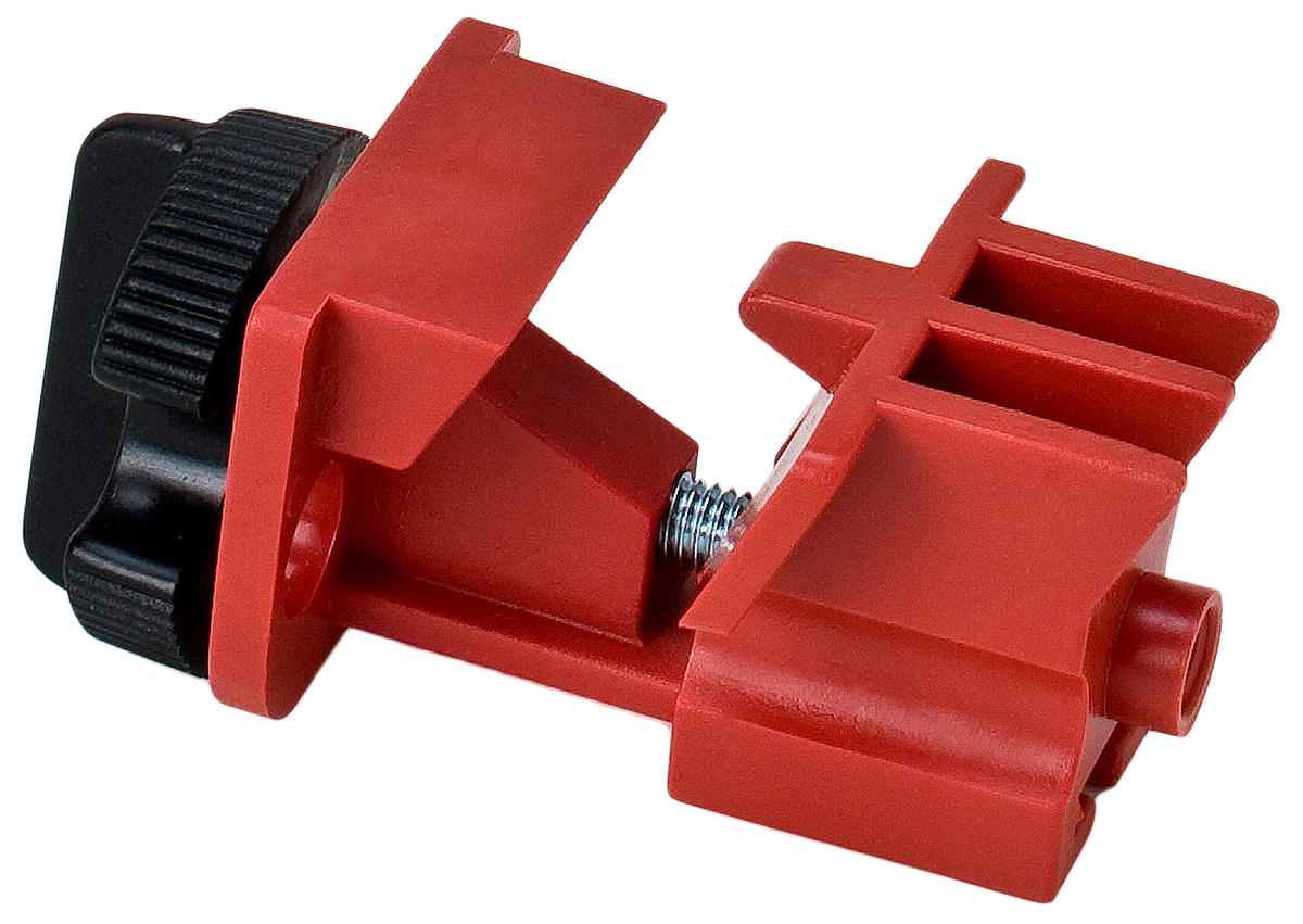 Brady Red 2-Lock Glass-Filled Nylon Circuit Breaker Switch Lockouts, 7.11mm Shackle