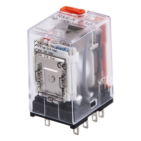 Carlo Gavazzi Plug In Power Relay, 230V ac Coil, 5A Switching Current, 4PDT