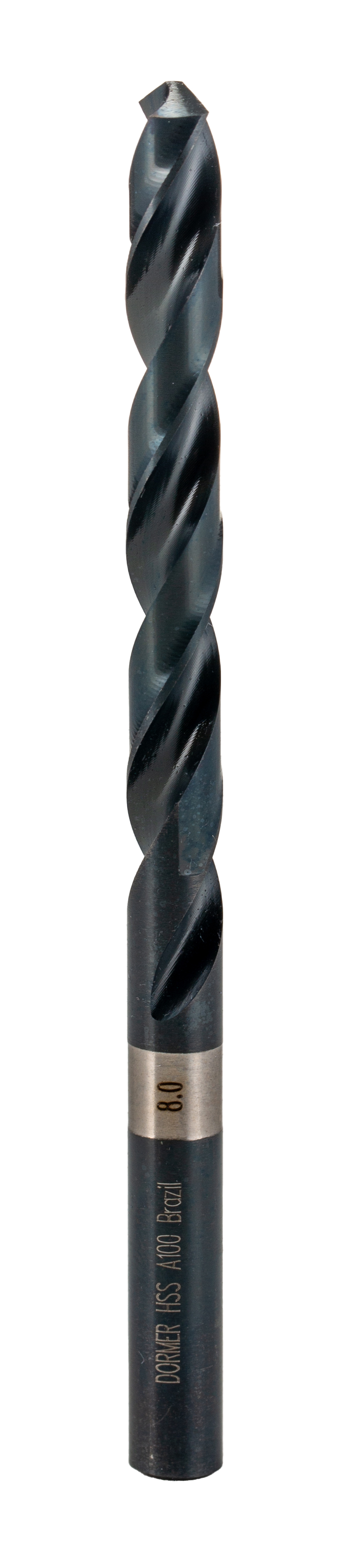 Dormer A100 Series HSS Jobber Drill Bit for Steel, 8mm Diameter, 117 mm Overall