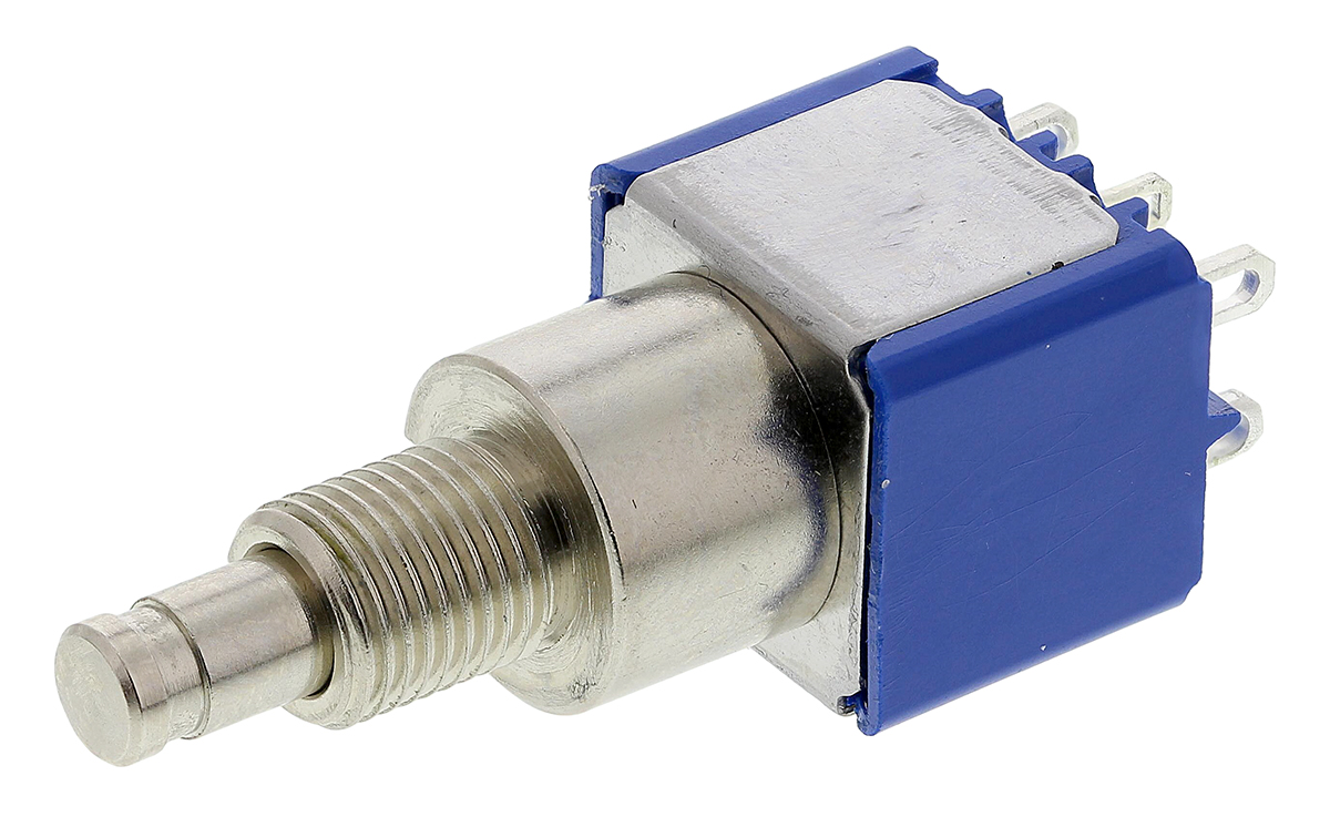 APEM Miniature Push Button Switch, Momentary, Panel Mount, 6.5mm Cutout, DPDT, 250V ac, IP65