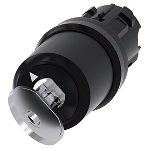 Siemens SIRIUS ACT 3SU10 2-position Key Switch Head, Latching, 22mm Cutout
