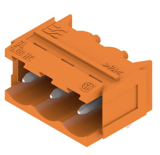 Weidmuller, 5.08mm Pitch, SL, 3 Way, Right Angle, Pluggable Terminal Block, Header, Through Hole, Solder Termination,