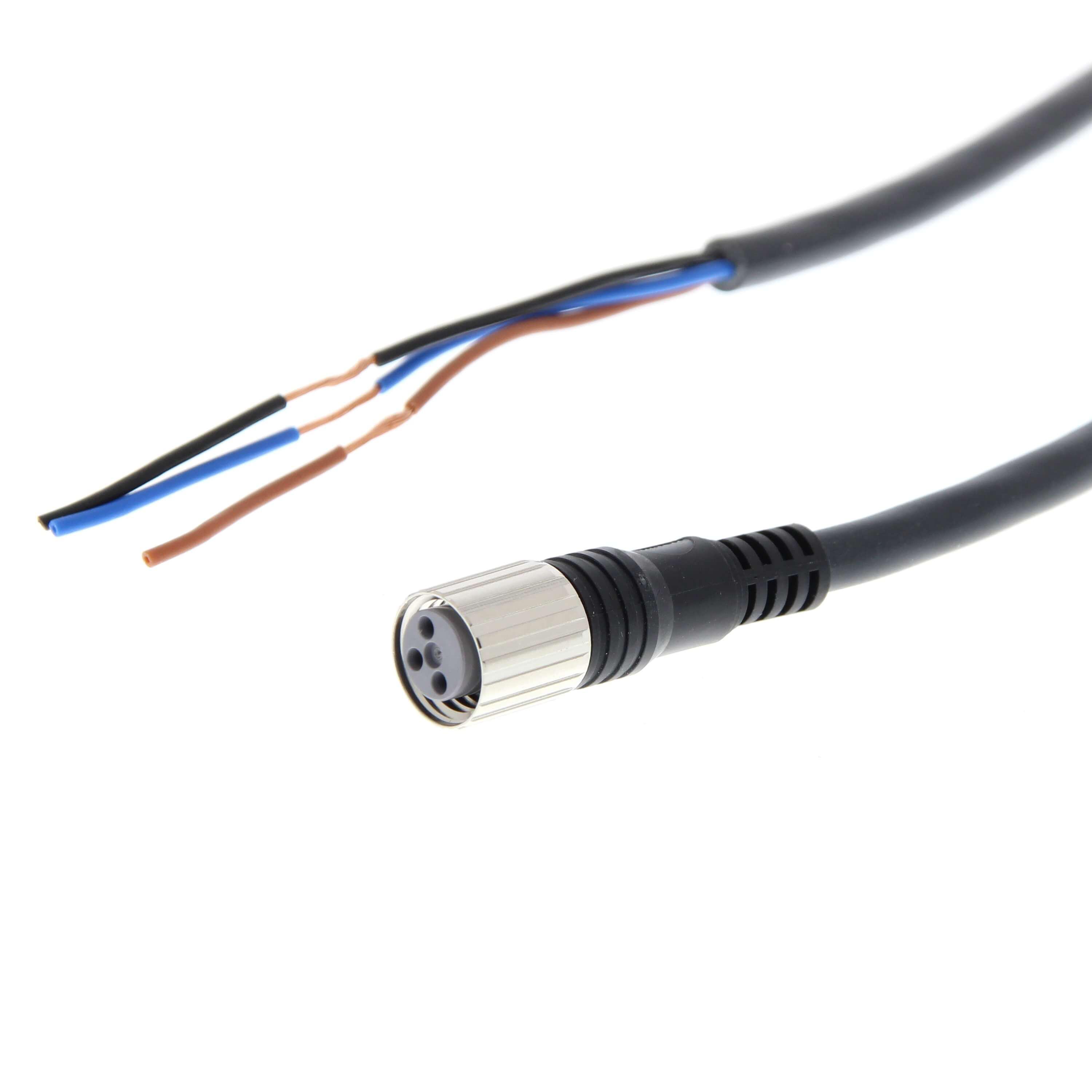 Omron Female 4 way M8 to Unterminated Free End Sensor Actuator Cable, 5 m