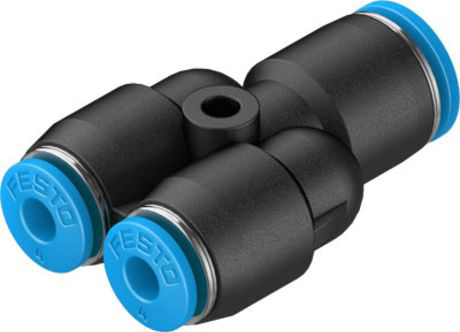 Festo QSY Series Y Tube-to-Tube Adaptor, Push In 6 mm to Push In 4 mm, Tube-to-Tube Connection Style, 130812