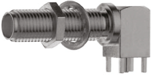Telegartner, Jack PCB Mount SMA Connector, 50Ω, Solder Termination, Right Angle Body
