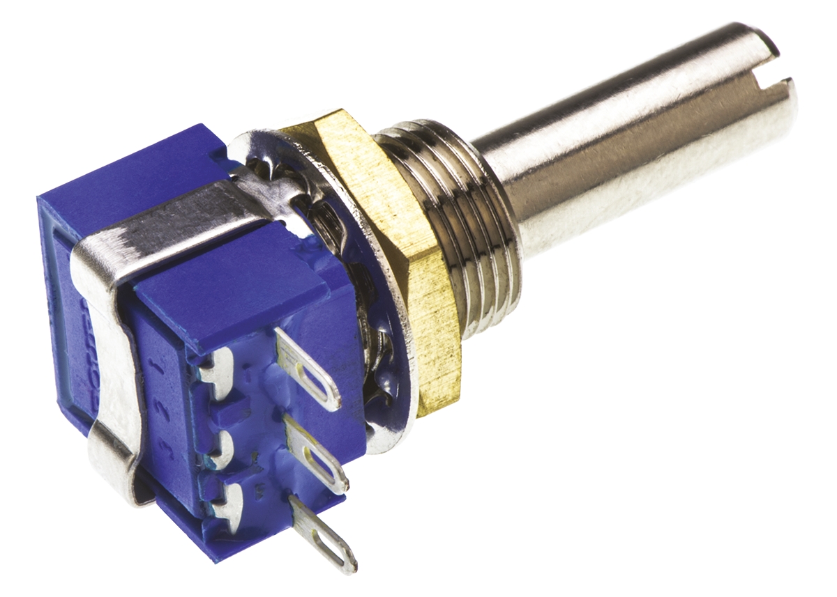 Bourns 53 5kΩ Rotary Potentiometer 1-Gang Panel Mount, 53RAA-R25-A13L