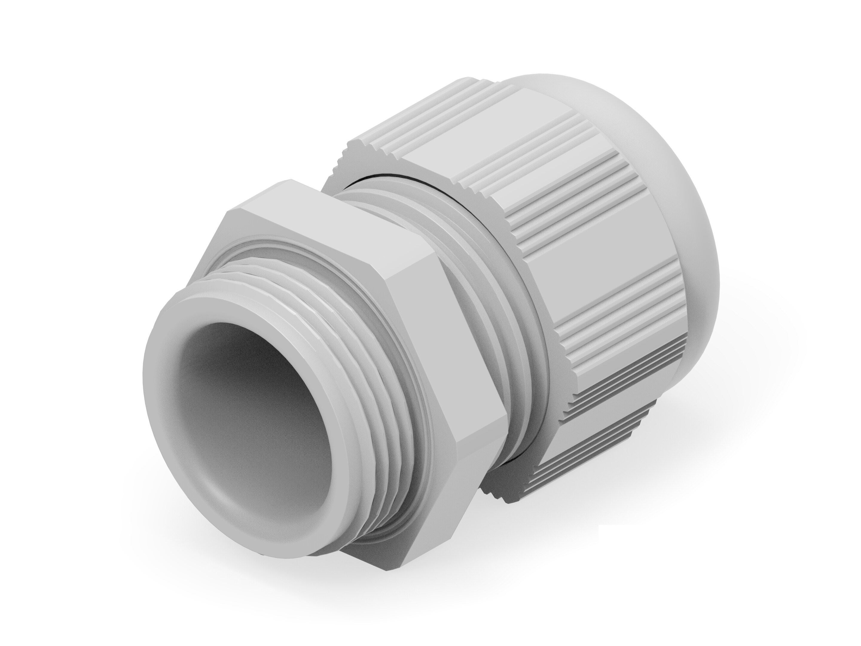 Entrelec 1SNG Series Light Grey PA 6 Cable Gland, M25 Thread, 11mm min., 17mm max., IP66, IP68