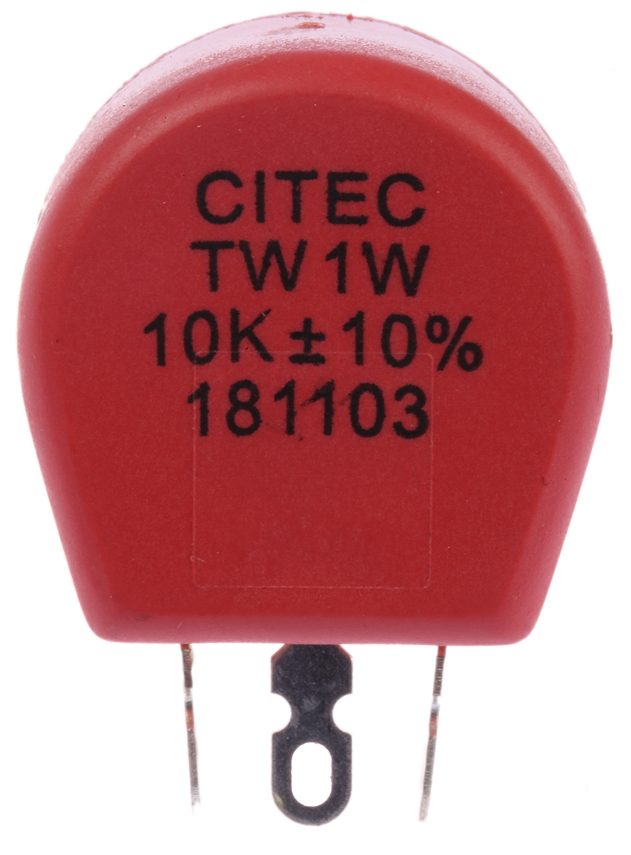 TE Connectivity TW 10kΩ Rotary Potentiometer 1-Gang Panel Mount, TW1103KA