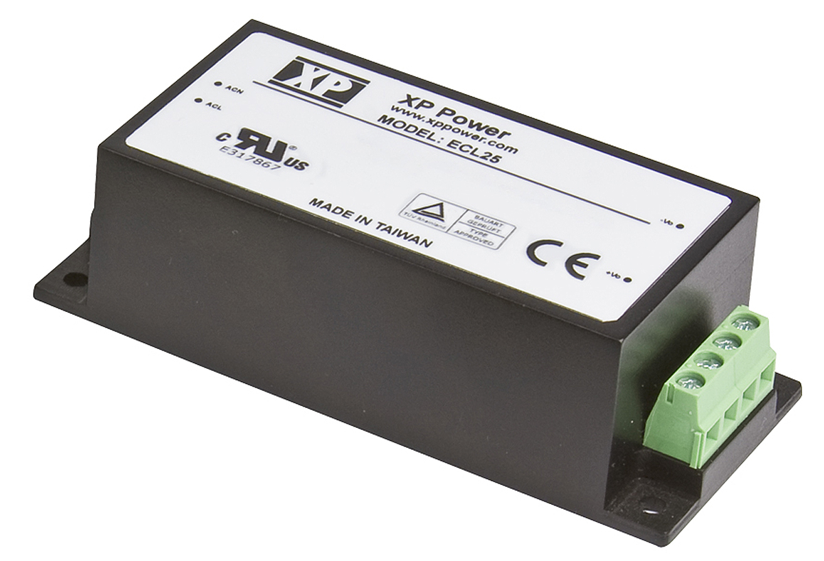 XP Power Switching Power Supply, ECL25US05-S, 5V dc, 5A, 25W, 1 Output, 120 → 370 V dc, 85 → 264 V ac