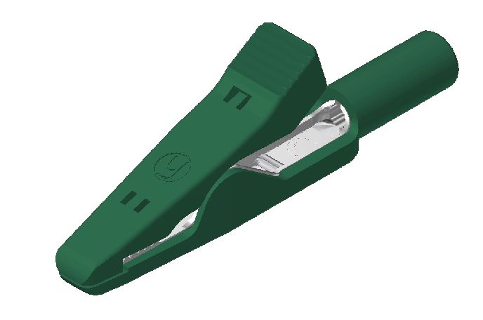 Hirschmann Test & Measurement Alligator Clip 2 mm Connection, Stainless Steel Contact, 6A, Green