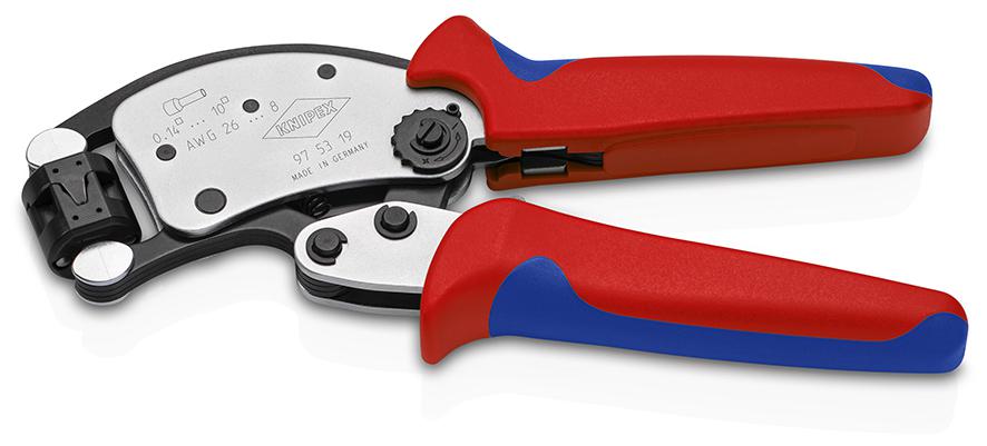 Knipex 97 Hand Ratcheting Crimp Tool for Bootlace Ferrule, 0,14 → 10mm² Wire
