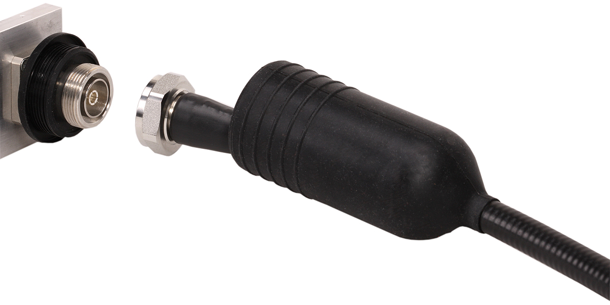 Huber+Suhner Strain Relief Boot for use with RF Connectors