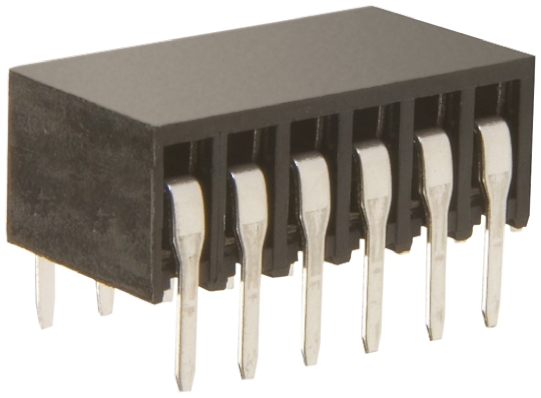 HARWIN Right Angle Through Hole Mount PCB Socket, 12-Contact, 2-Row, 2.54mm Pitch, Solder Termination