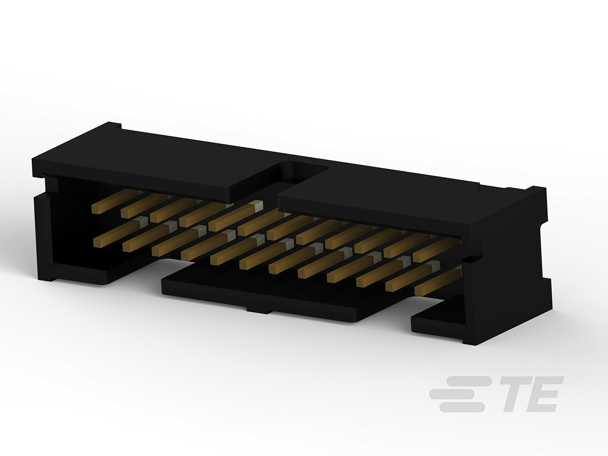 TE Connectivity AMP-LATCH Series Straight Through Hole PCB Header, 24 Contact(s), 2.54 mm Pitch, 2 Row, Shrouded