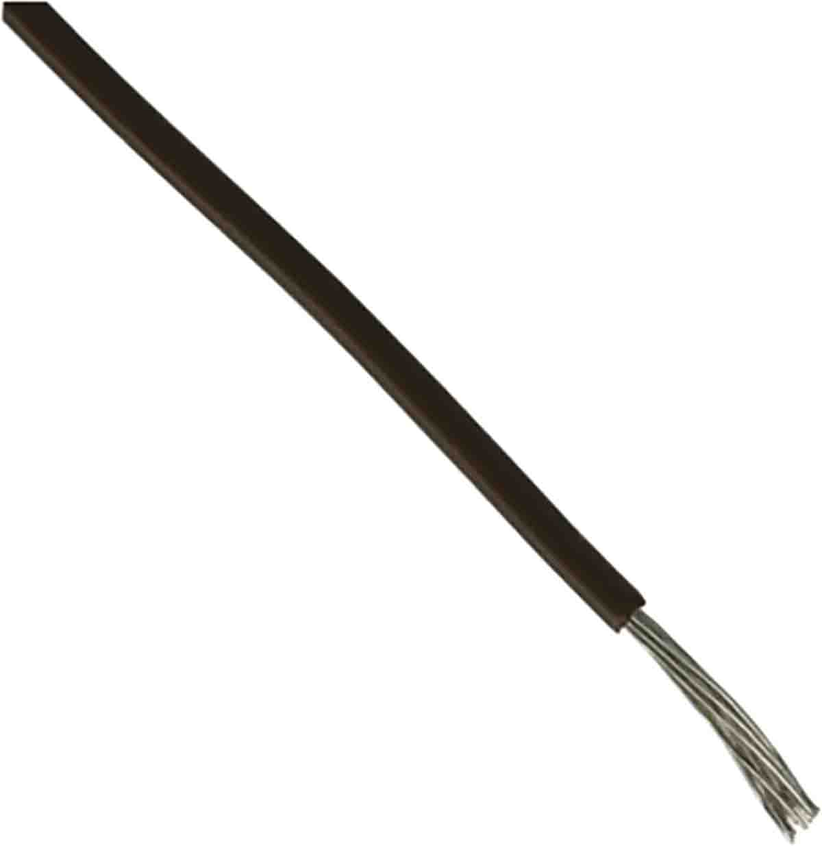 RS PRO Black 0.81mm² Hook Up Wire, 18 AWG, 16/0.25 mm, 30.5m, MPPE Insulation