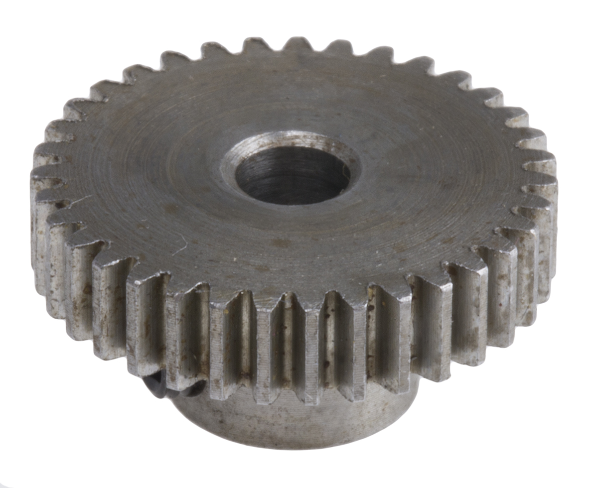 RS PRO Steel 35 Teeth Spur Gear, 0.5 Module, 4mm Bore Diam, 17.5mm Pitch Diam, 9mm Hub Diam