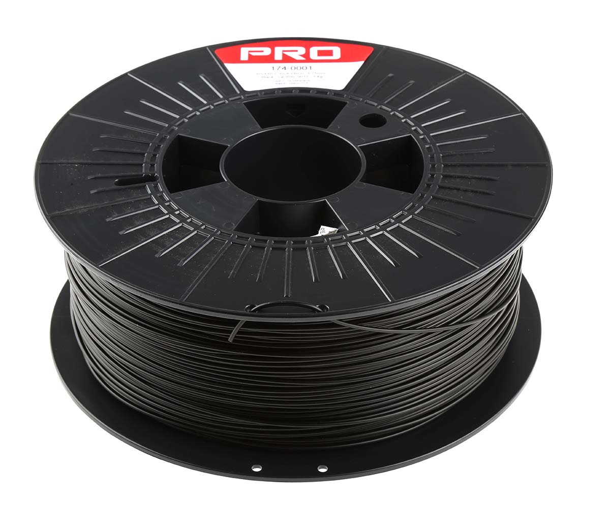 RS PRO 1.75mm Black PLA-X3 3D Printer Filament, 1kg