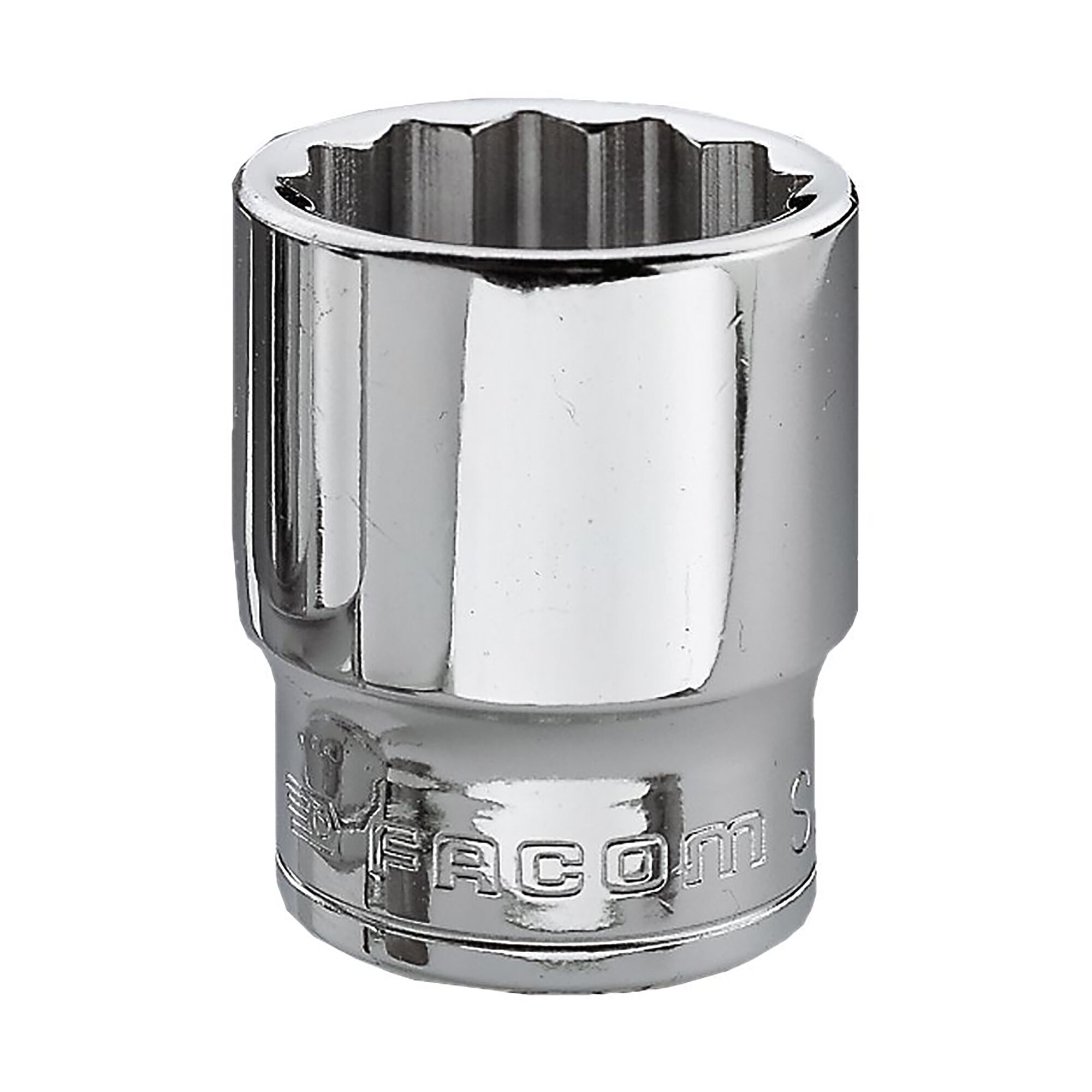 Facom 3/8 in Drive 13mm Standard Socket, 12 point, 30 mm Overall Length