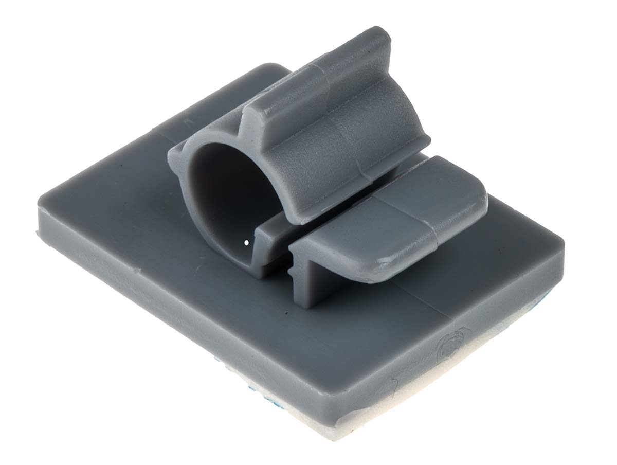 RS PRO Grey Nylon cable clamp, 7mm Max. Bundle