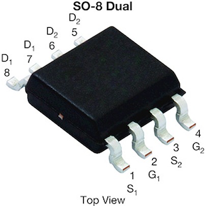 Vishay SQ4940CEY Dual N-Channel Single MOSFETs, 8 A, 40 V Enhancement, 8-Pin SO-8