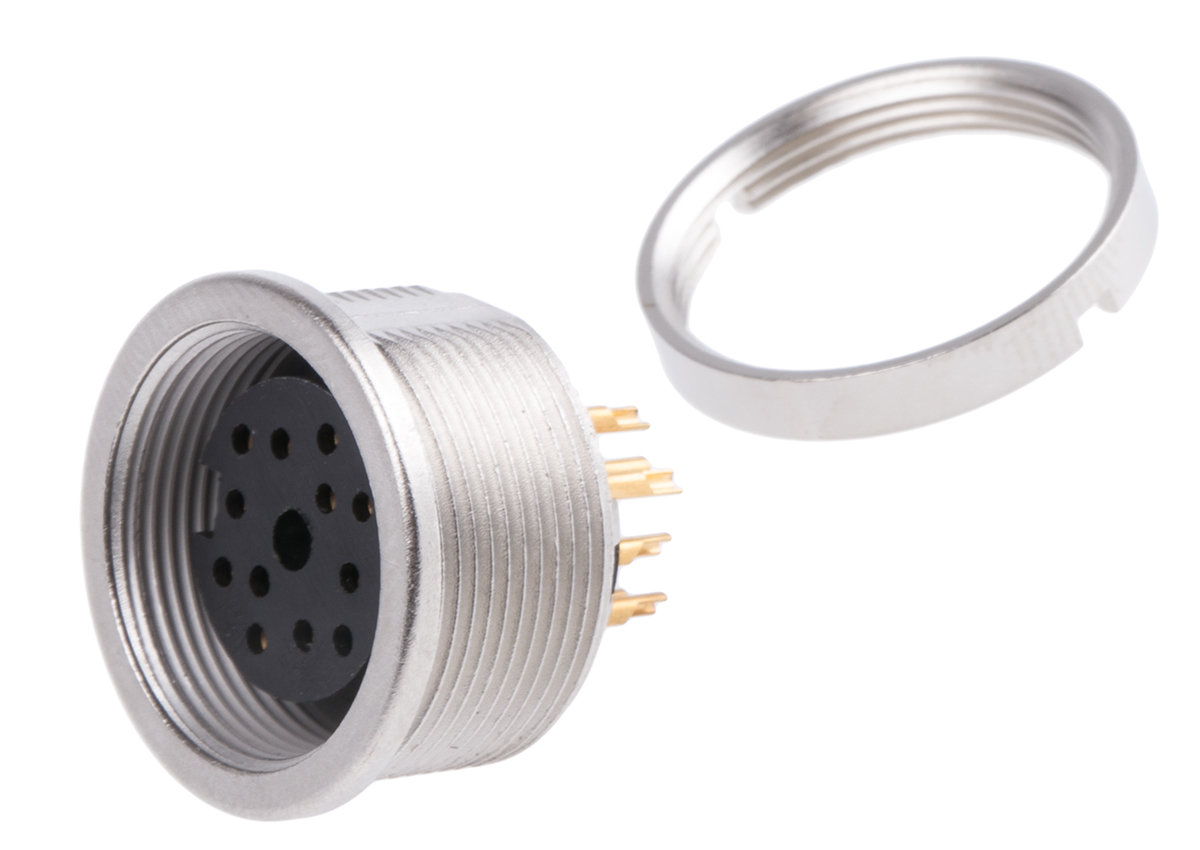 Lumberg 12 Pole Din Socket, DIN EN 60529, 5A, 60 V ac IP68, Female, Panel Mount