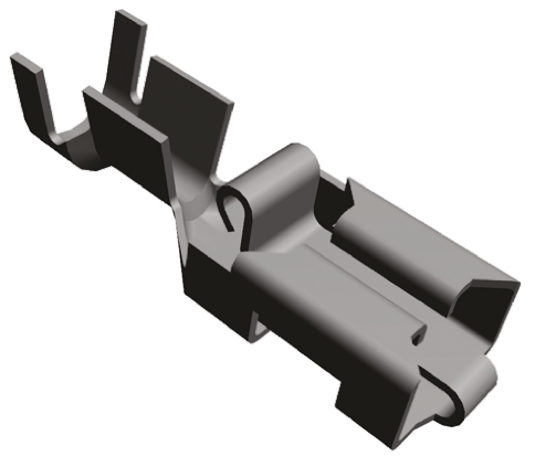 TE Connectivity Positive Lock .250 Mk I Uninsulated Female Spade Connector, Receptacle, 6.35 x 0.81mm Tab Size, 2.5mm²