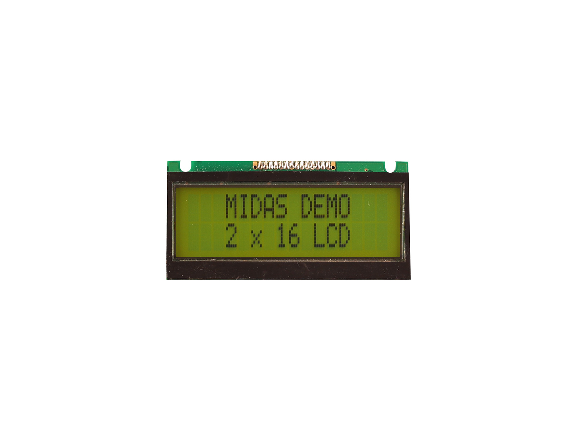Midas MC21605FA6WE-SPTLY Alphanumeric LCD Alphanumeric Display, 2 Rows by 16 Characters