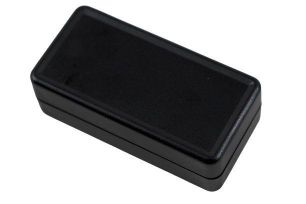Hammond 1551 Series Black ABS Enclosure, IP54, Flanged, Black Lid, 50 x 25 x 15.5mm