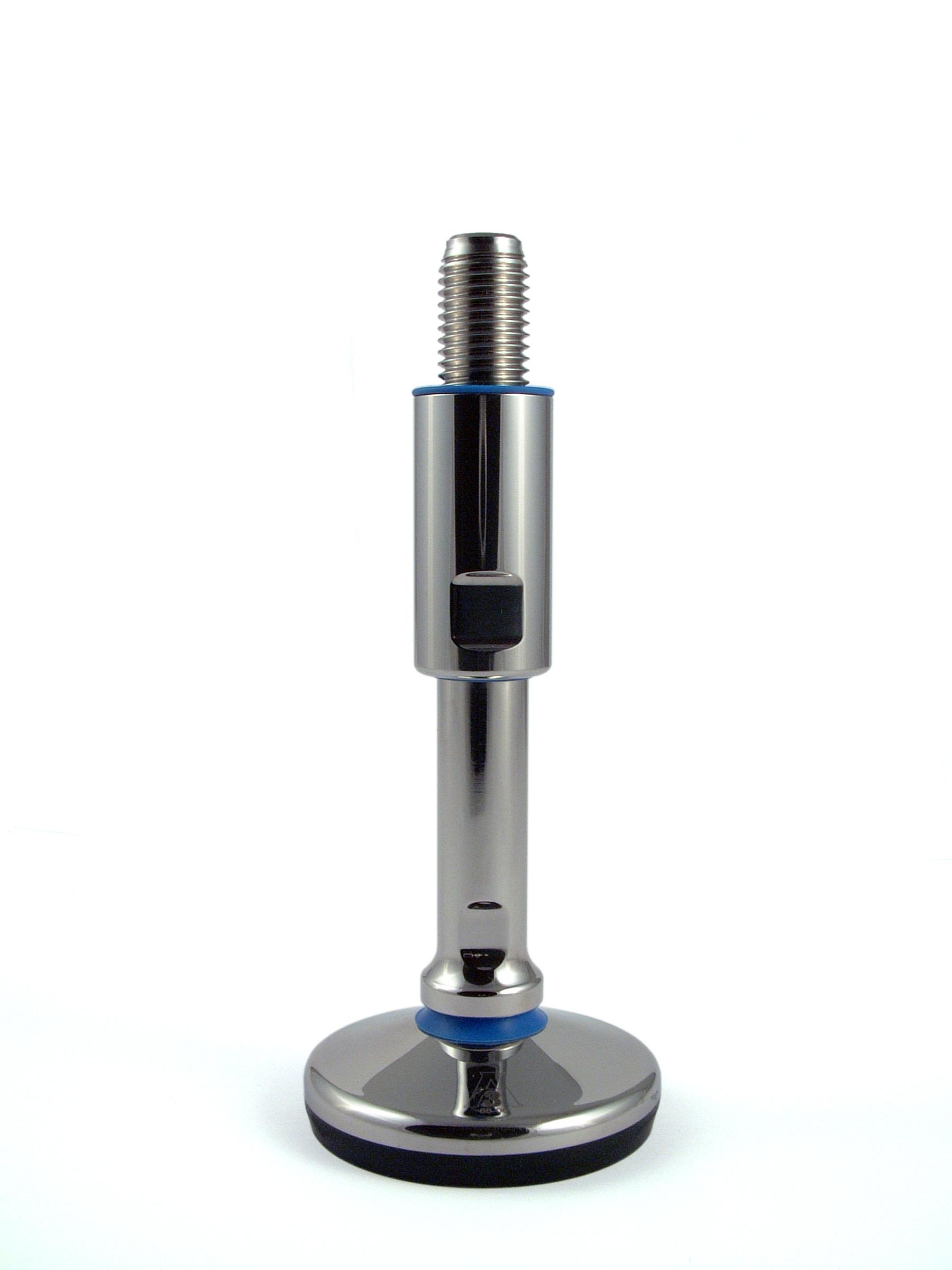 RS PRO M12 Stainless Steel Hygienic Adjustable Foot, 500kg Static Load Capacity 15° Tilt Angle