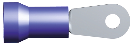 TE Connectivity, PLASTI-GRIP Insulated Ring Terminal, M5 Stud Size, 10.5mm² to 16.77mm² Wire Size, Blue
