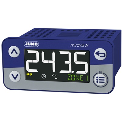 Jumo miroVIEW LCD Digital Panel Multi-Function Meter for Temperature(RTD),Timer, 28.5mm x 69mm