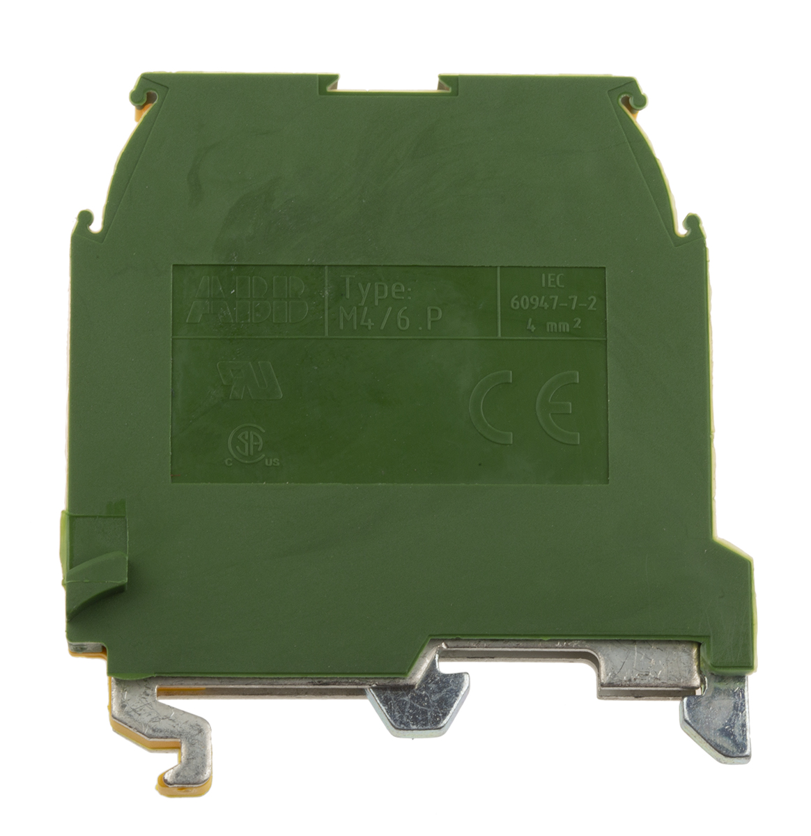 Entrelec 1SNA165113R1600 SNA Series Green/Yellow, 4mm², Single-Level, Screw Termination