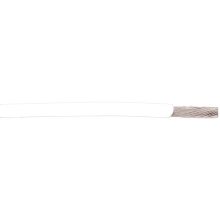 Alpha Wire Hook-up Wire TEFLON Series White 0.09 mm² Hook Up Wire, 28 AWG, 13332, 30.5m, PTFE Insulation, 2842/7 WH005