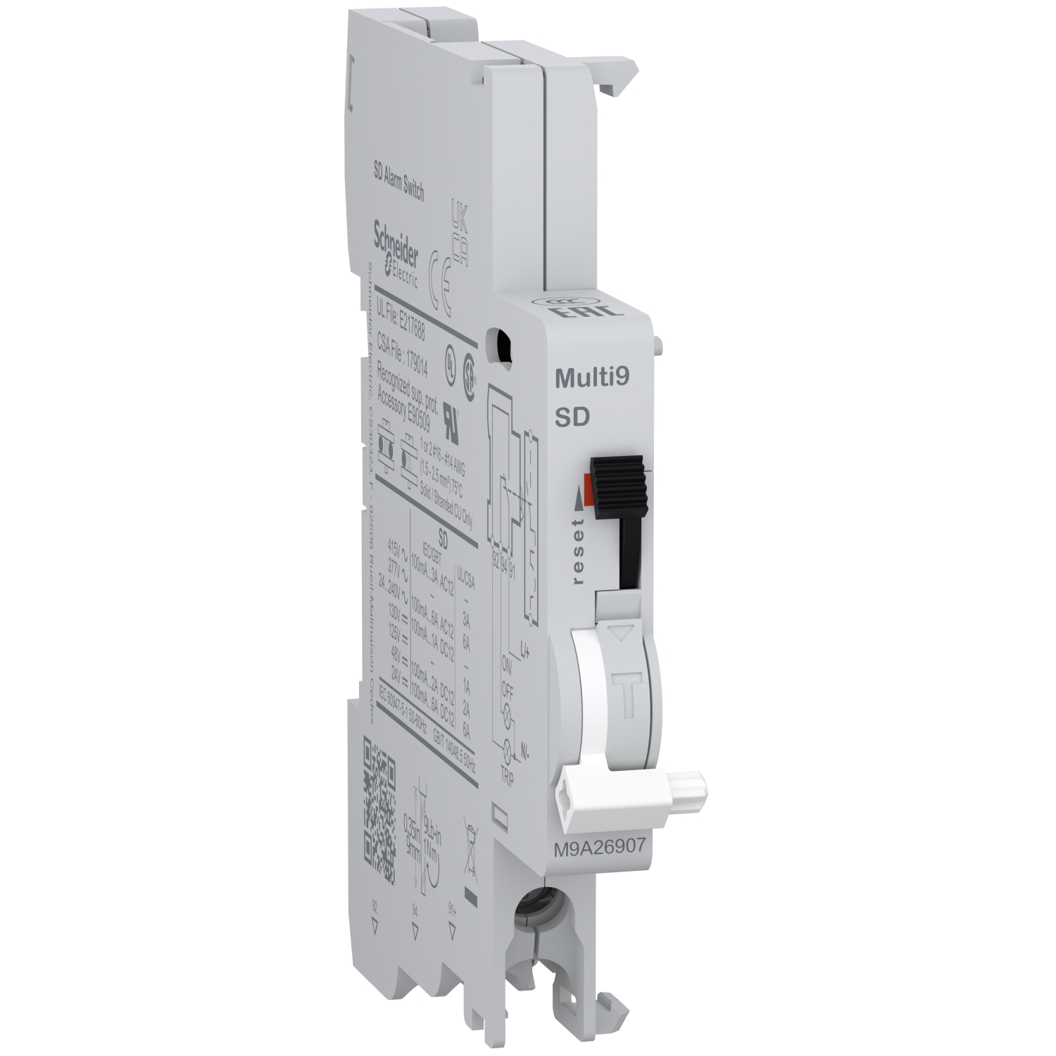 Schneider Electric Auxiliary Contact, 1 Contact, 1 C/O, Clip-On, C60 M9A