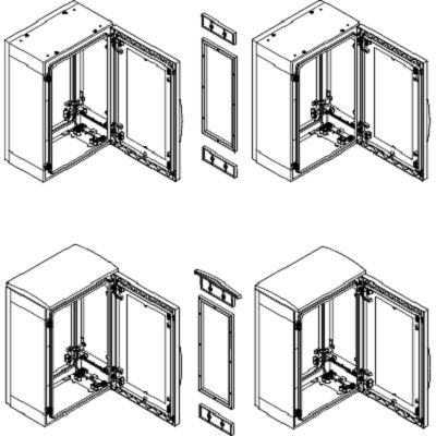 Schneider Electric PanelSeT Series Polyester Frame for Use with Thalassa PLA suitable enclosure, 420 x 15 x 2000mm