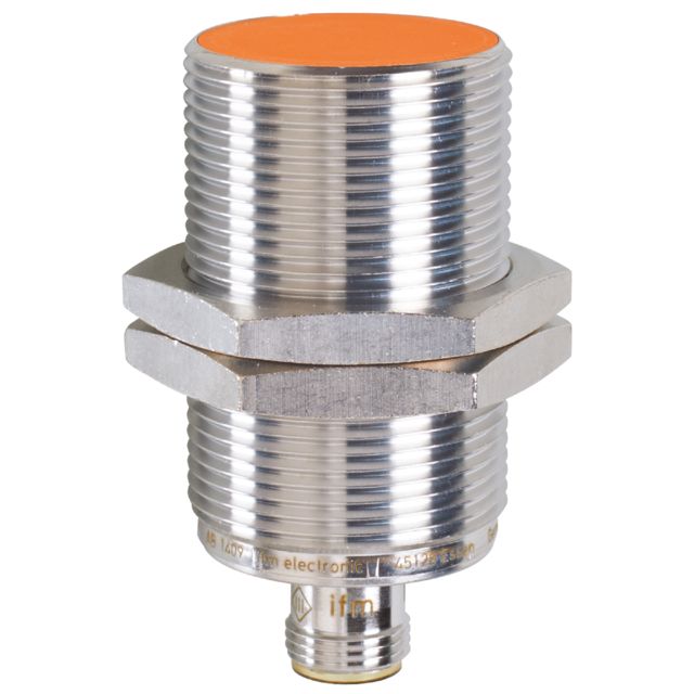 ifm electronic Inductive Threaded Barrel Proximity Sensor, M30, 10 mm Detection, PNP NO, 10 → 30 V dc