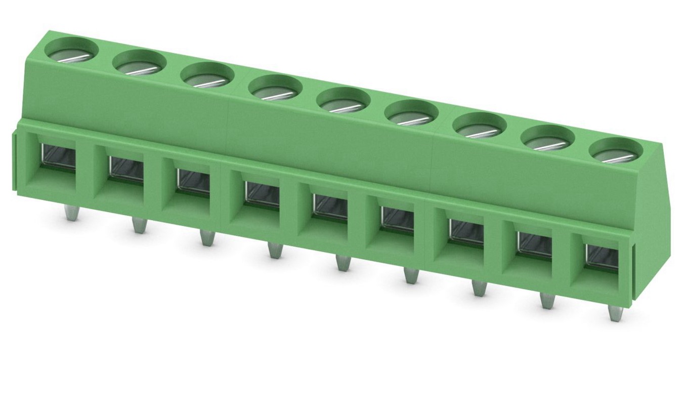 Phoenix Contact MKDSN 1.5/9-5.08 Series PCB Terminal Block, 9-Contact, 5.08mm Pitch, Through Hole Mount, 1-Row, Screw