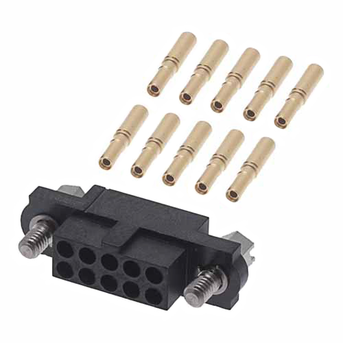 HARWIN M80 Connector Kit Containing 10 Barrel Crimp Contacts Loose, Crimp Shell, Housing with Hexagonal Slotted