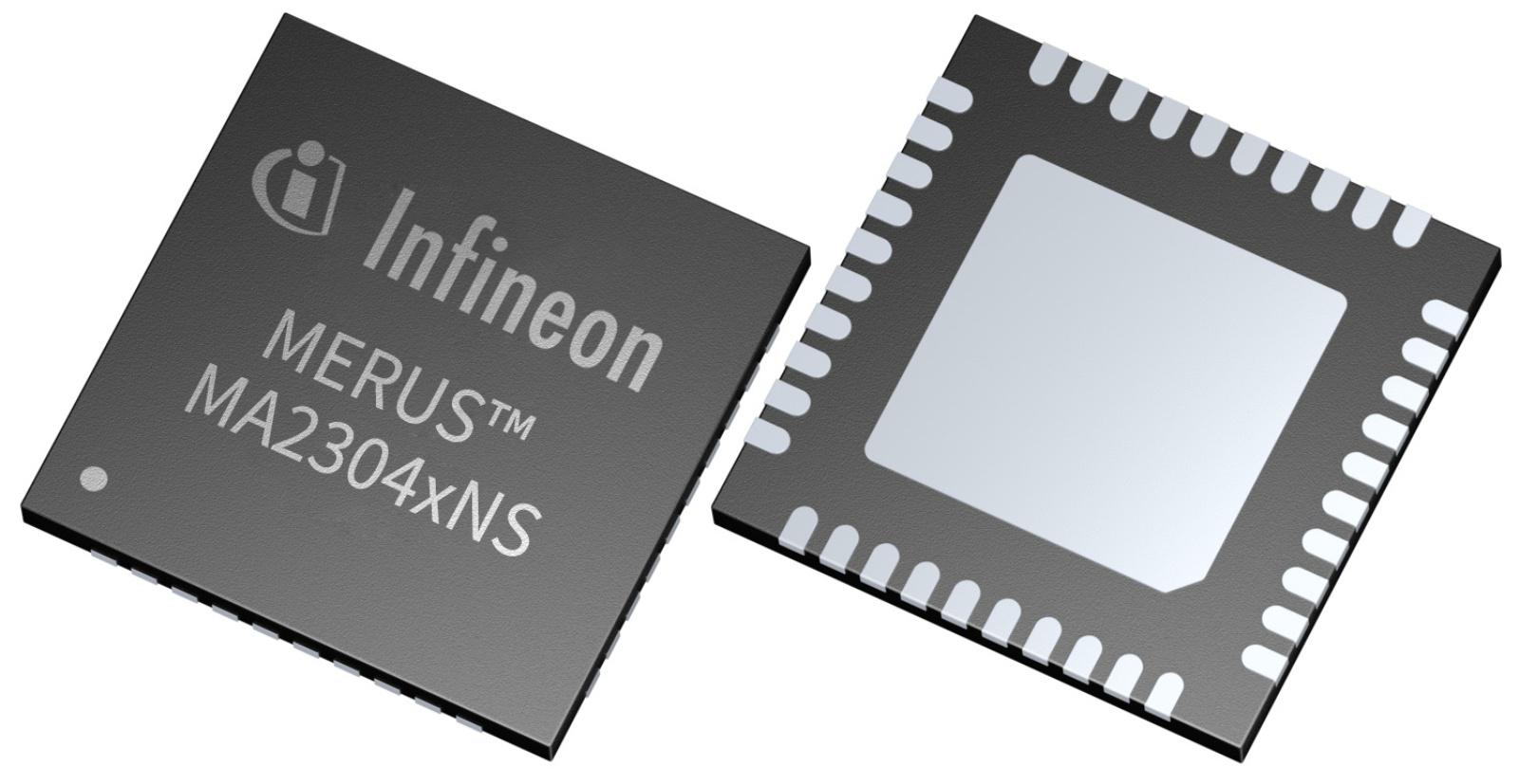 Infineon, 2-ChannelClass-D37W, 40-Pin QFN MA2304PNSXUMA1