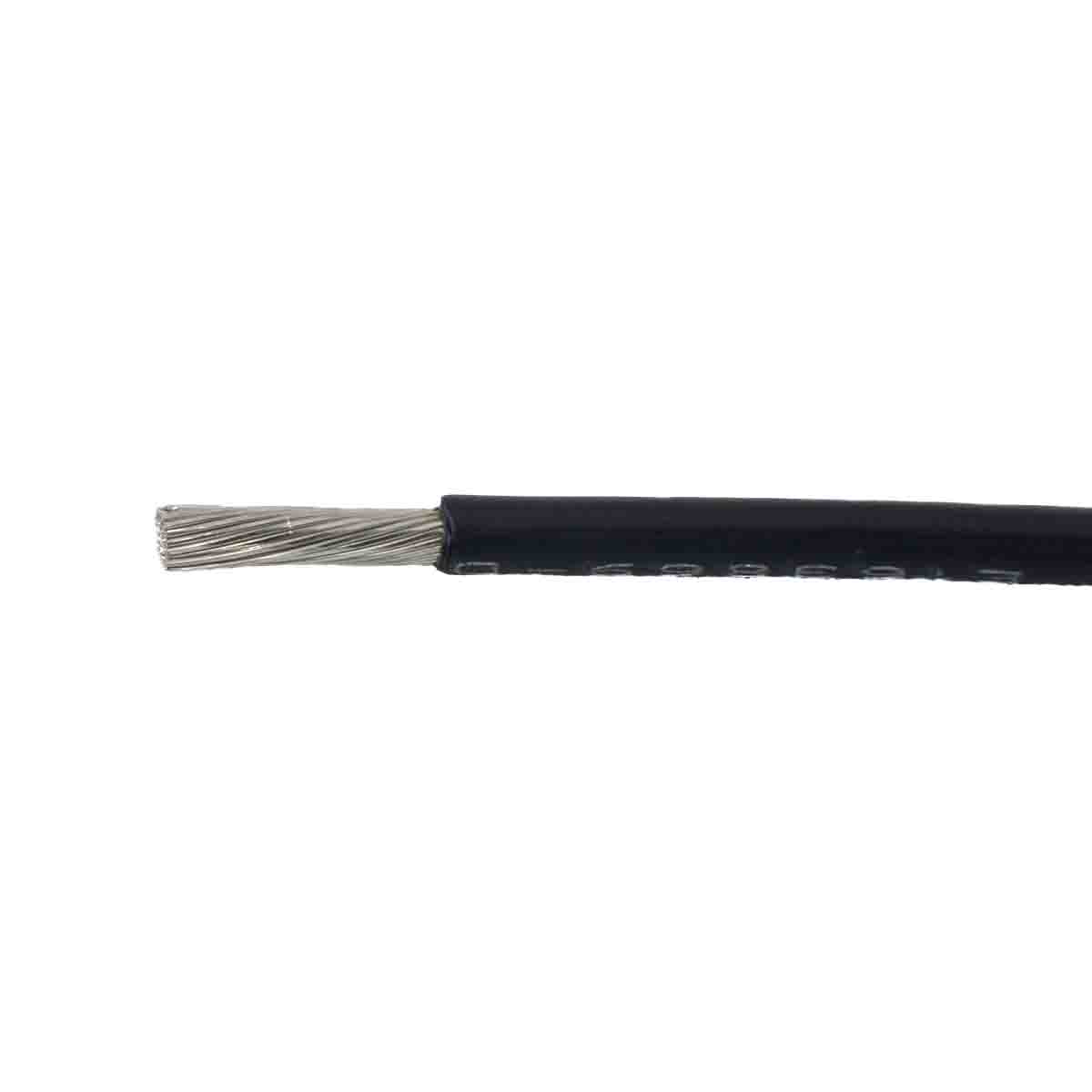 Alpha Wire Ecogen Ecowire Metric Series Black 0.25 mm² Hook Up Wire, 24 AWG, 32/0.10 mm², 50m, Polyphenylene Ether