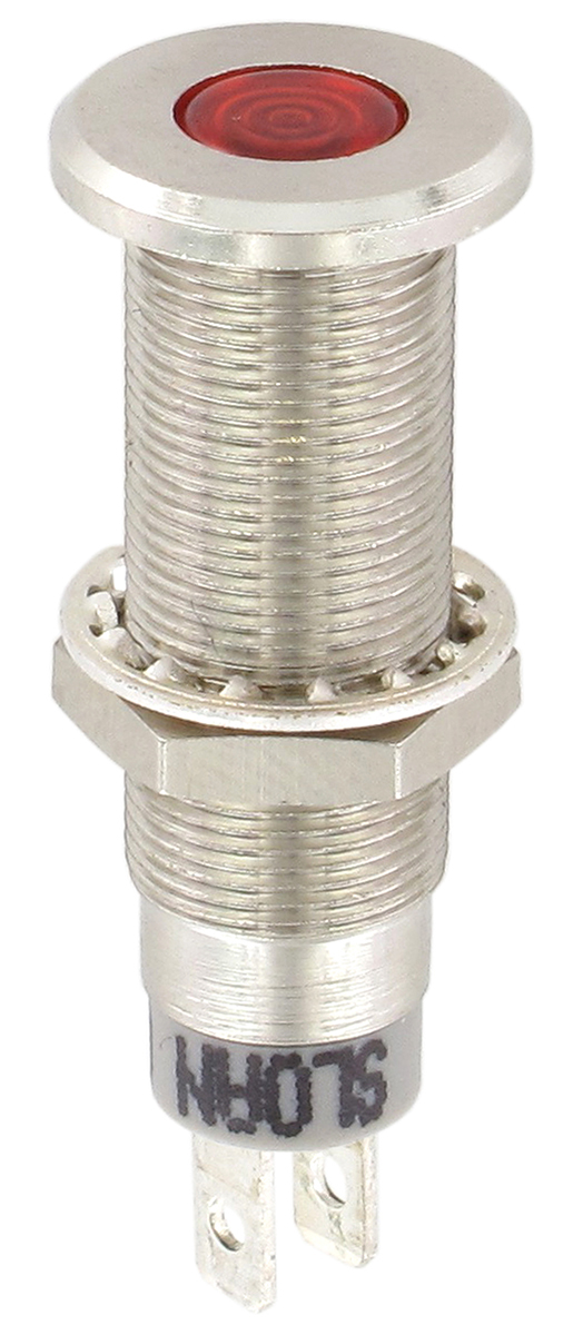 Sloan Red Panel Mount Indicator, 5 → 28V, 8.2 x 7.6mm Mounting Hole Size, IP68
